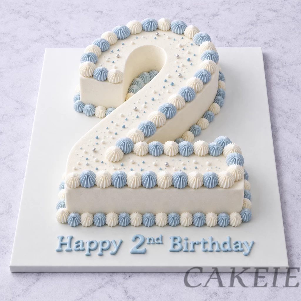 Classic Cream Number 2 Cake