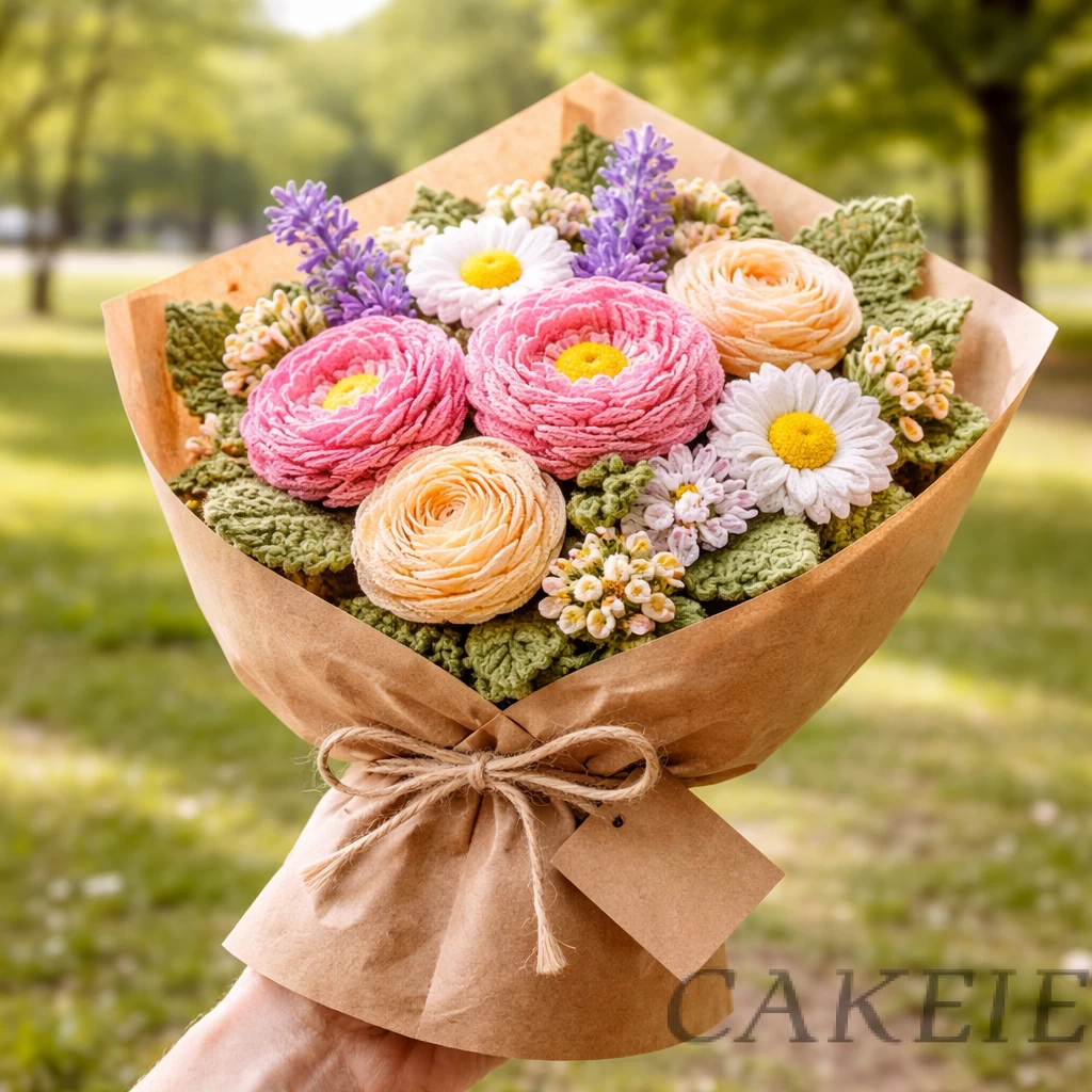 Crafted Crochet Flower Gift