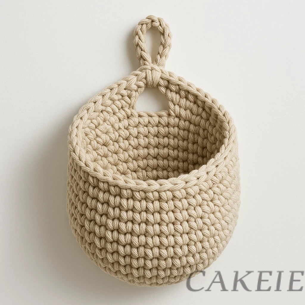 Crochet Wall Basket Decor