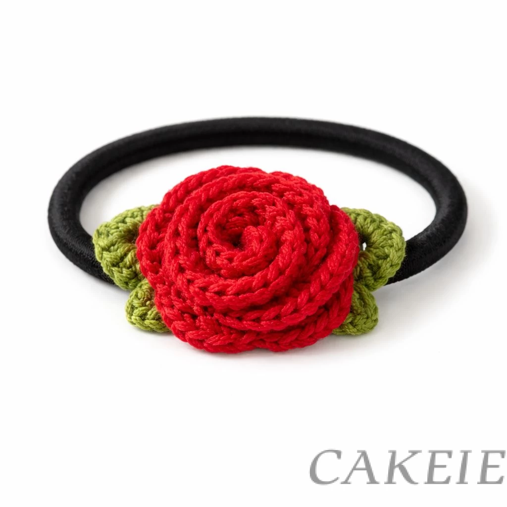 Rose Crochet Hair Tie