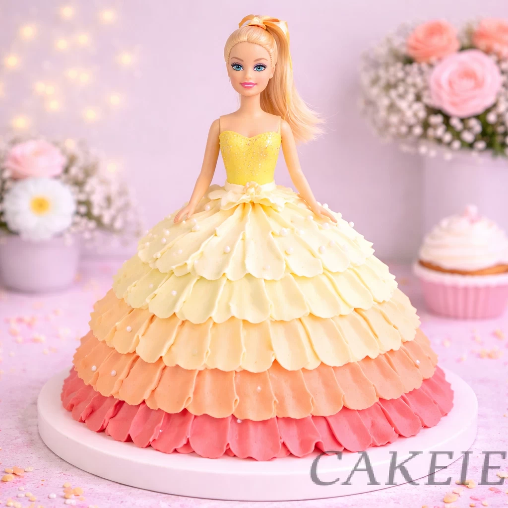 Sunshine Rainbow Princess Cake